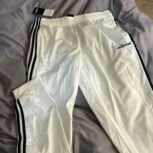 black and white adidas joggers